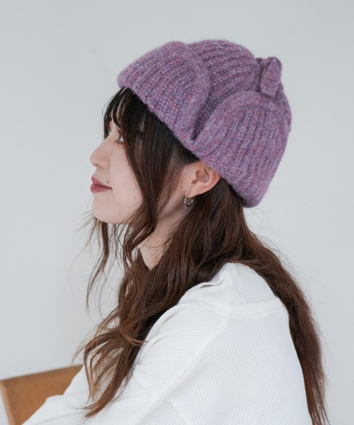 polcadot（ポルカドット）の「HEATHER FLIGHT WATCH/ヘザー フライトニットワッチ（ニットキャップ/ビーニー・レディース・グレー/ラベンダー/ベージュ・FREE）」の20枚目の写真