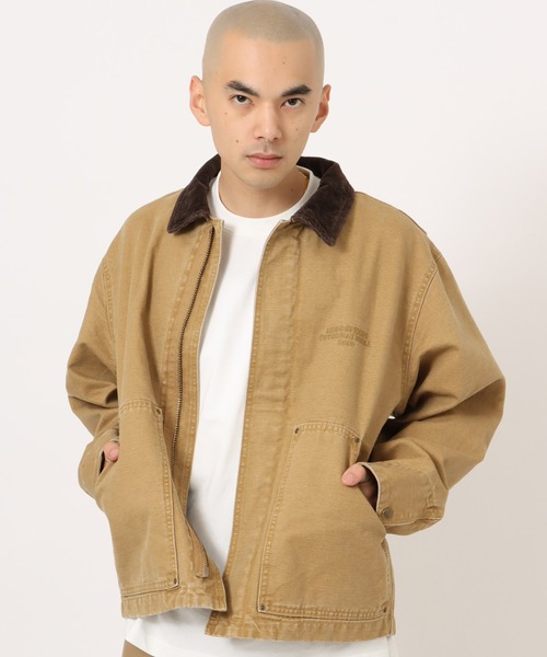 atmos（アトモス）の「atmos Heavy Duck Work Jacket / アトモス ヘビーダック ワーク ジャケット（カバーオール・メンズ・ベージュ/ブラック・M/L/XL）」の2枚目の写真