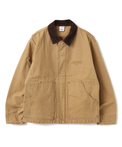 atmos（アトモス）の「atmos Heavy Duck Work Jacket / アトモス ヘビーダック ワーク ジャケット（カバーオール・メンズ・ベージュ/ブラック・M/L/XL）」の4枚目の写真