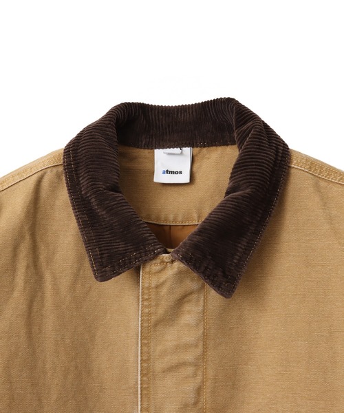 atmos（アトモス）の「atmos Heavy Duck Work Jacket / アトモス ヘビーダック ワーク ジャケット（カバーオール・メンズ・ベージュ/ブラック・M/L/XL）」の3枚目の写真