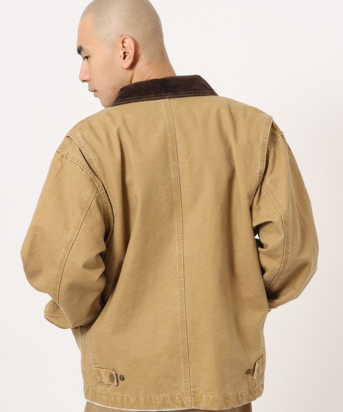atmos（アトモス）の「atmos Heavy Duck Work Jacket / アトモス ヘビーダック ワーク ジャケット（カバーオール・メンズ・ベージュ/ブラック・M/L/XL）」の8枚目の写真