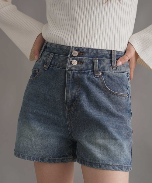 .WORKS(ドットワークス)の「デニムショートパンツ(デニムパンツ・レディース・ブルー/ライトブルー/ダークグレー・61/64)」の20枚目の写真