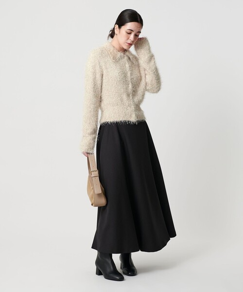 BEAUTY&YOUTH UNITED ARROWS（ビューティーアンドユースユナイテッドアローズ）の「ポリエステル シャギーカーディガン ウォッシャブル（カーディガン/ボレロ・レディース・ブラック/オフホワイト/コバルトブルー・FREE）」の6枚目の写真