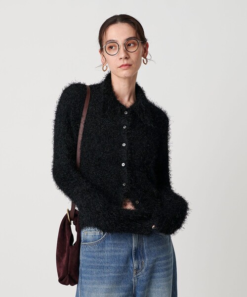 セール】ポリエステル シャギーカーディガン ウォッシャブル