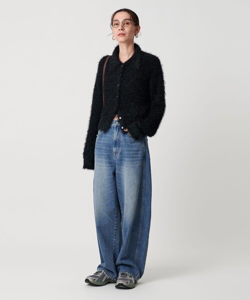 BEAUTY&YOUTH UNITED ARROWS（ビューティーアンドユースユナイテッドアローズ）の「ポリエステル シャギーカーディガン ウォッシャブル（カーディガン/ボレロ・レディース・ブラック/オフホワイト/コバルトブルー・FREE）」の10枚目の写真