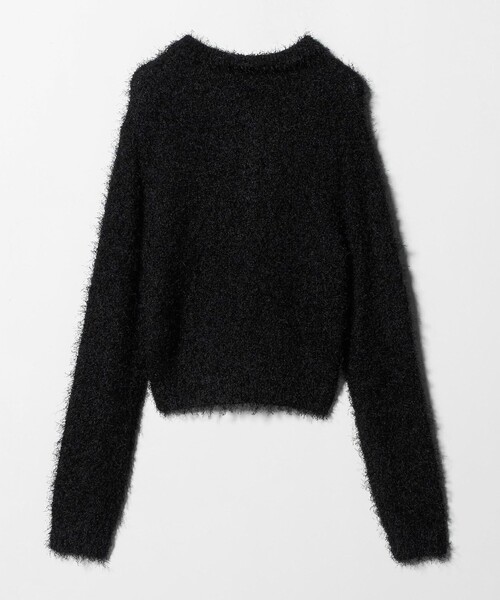 ユナイテッドアローズ ポリエステル シャギーカーディガン ウォッシャブル 黒 セール】ポリエステル シャギーカーディガン ウォッシャブル