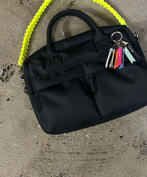 Cheek(チーク)の「【cheek / チーク】W pocket 3way boston / ダブルポケット 3WAYボストンバッグ (C25008)(ショルダーバッグ・メンズ・グレー/ブラック/ベージュ/カーキ・フリー)」の17枚目の写真