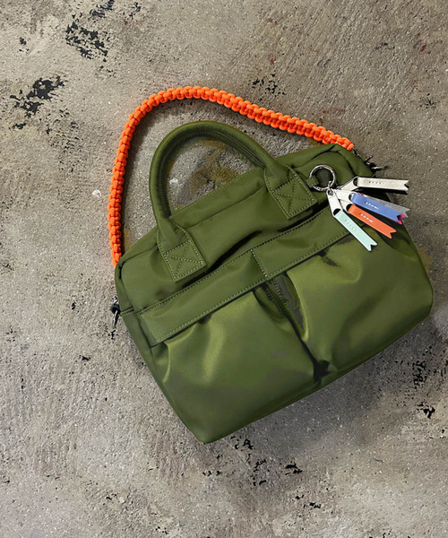 Cheek(チーク)の「【cheek / チーク】W pocket 3way boston / ダブルポケット 3WAYボストンバッグ (C25008)(ショルダーバッグ・メンズ・グレー/ブラック/ベージュ/カーキ・フリー)」の14枚目の写真