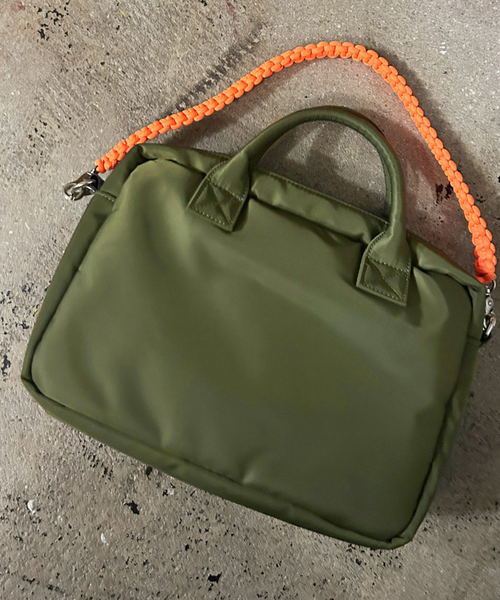 Cheek(チーク)の「【cheek / チーク】W pocket 3way boston / ダブルポケット 3WAYボストンバッグ (C25008)(ショルダーバッグ・メンズ・グレー/ブラック/ベージュ/カーキ・フリー)」の12枚目の写真