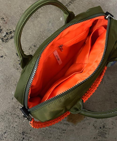 Cheek(チーク)の「【cheek / チーク】W pocket 3way boston / ダブルポケット 3WAYボストンバッグ (C25008)(ショルダーバッグ・メンズ・グレー/ブラック/ベージュ/カーキ・フリー)」の11枚目の写真