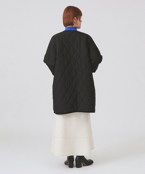 Ray BEAMS（レイビームス）の「ボア キルト リバーシブル コート（ノーカラーコート・レディース・オフホワイト/ブラック/オリーブ・0/1）」の14枚目の写真