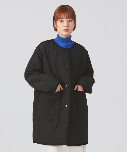 Ray BEAMS（レイビームス）の「ボア キルト リバーシブル コート（ノーカラーコート・レディース・オフホワイト/ブラック/オリーブ・0/1）」の15枚目の写真