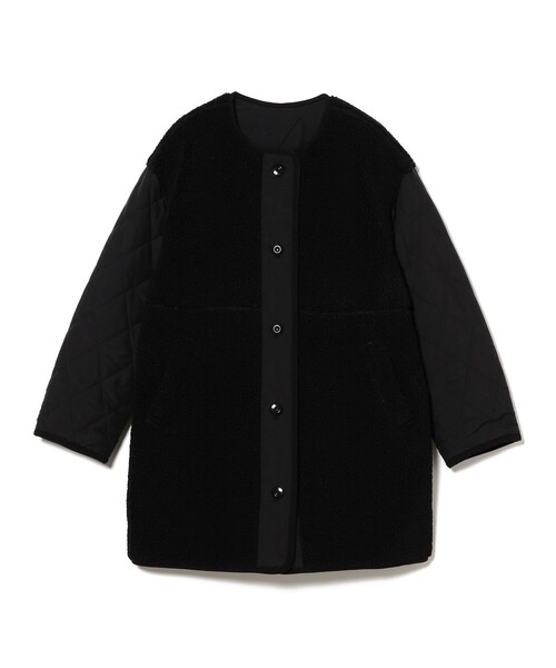 セール】ボア キルト リバーシブル コート（ノーカラーコート）｜Ray