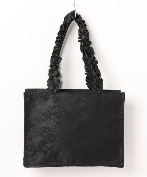 レースフリルハンドルスクエアトートMバッグ（トートバッグ
