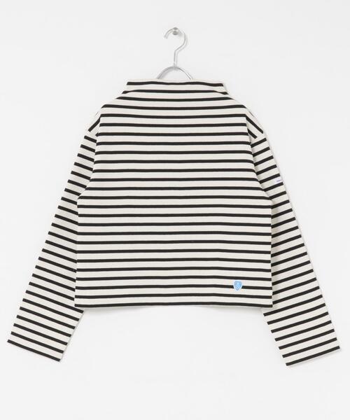 ORCIVAL（オーシバル）の「ORCIVAL　BOTTLE NECK LONG-SLEEVE PULLOVER（Tシャツ/カットソー・レディース・ブルー系その他/ホワイト系その他・1）」の3枚目の写真