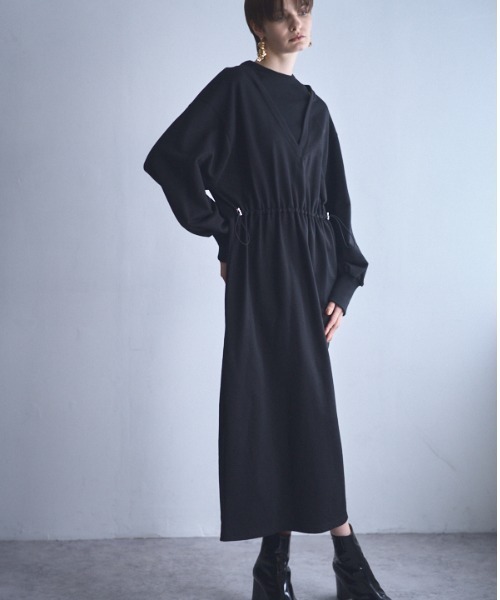 Muel Chic(ミュエルシック)の「Lay sweat one-piece レイスウェットワンピース(ワンピース・レディース・ブラック/オフホワイト/オレンジ・MEDIUM/SMALL)」の14枚目の写真