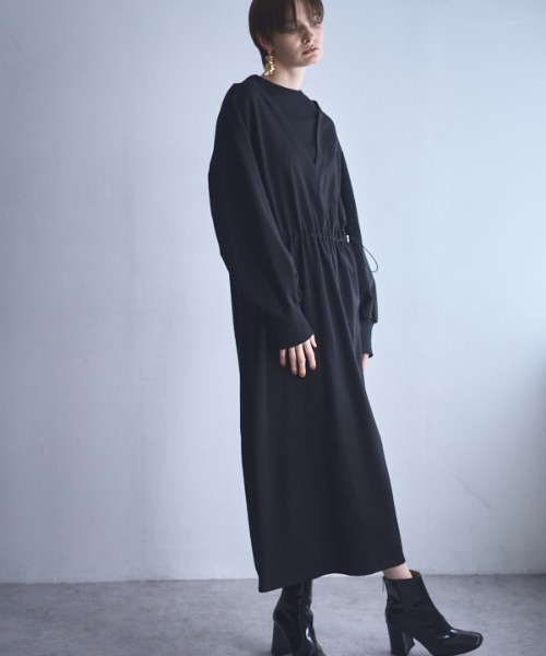 Muel Chic(ミュエルシック)の「Lay sweat one-piece レイスウェットワンピース(ワンピース・レディース・ブラック/オフホワイト/オレンジ・MEDIUM/SMALL)」の17枚目の写真