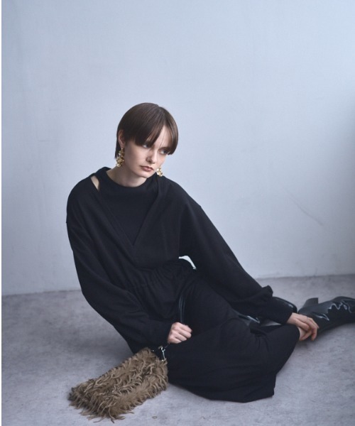Muel Chic(ミュエルシック)の「Lay sweat one-piece レイスウェットワンピース(ワンピース・レディース・ブラック/オフホワイト/オレンジ・MEDIUM/SMALL)」の16枚目の写真