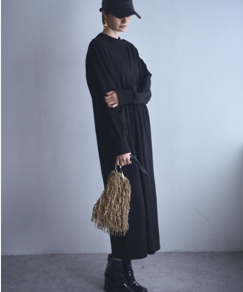 Muel Chic(ミュエルシック)の「Lay sweat one-piece レイスウェットワンピース(ワンピース・レディース・ブラック/オフホワイト/オレンジ・MEDIUM/SMALL)」の15枚目の写真