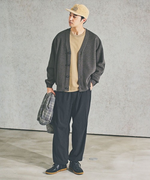 BAYFLOW（ベイフロー）の「鹿の子ニットカーディガン（カーディガン/ボレロ・メンズ・ブラウン/グレー・LARGE/MEDIUM）」の5枚目の写真