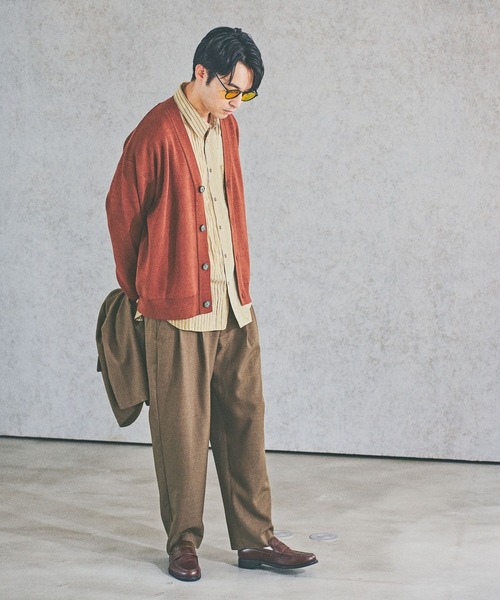 BAYFLOW（ベイフロー）の「鹿の子ニットカーディガン（カーディガン/ボレロ・メンズ・ブラウン/グレー・LARGE/MEDIUM）」の15枚目の写真