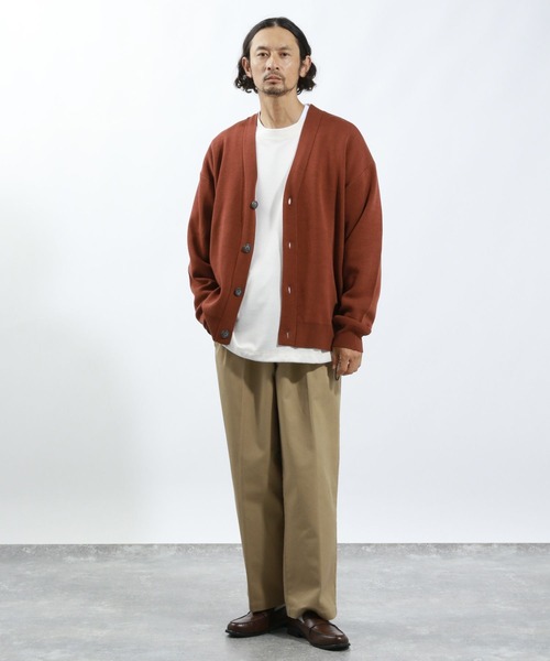 BAYFLOW（ベイフロー）の「鹿の子ニットカーディガン（カーディガン/ボレロ・メンズ・ブラウン/グレー・LARGE/MEDIUM）」の3枚目の写真