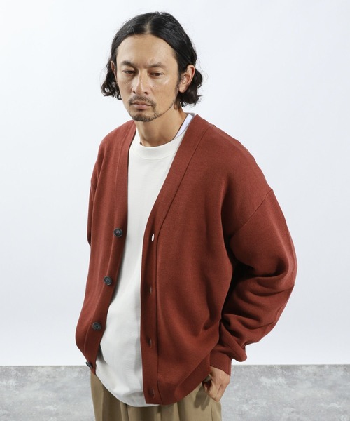 BAYFLOW（ベイフロー）の「鹿の子ニットカーディガン（カーディガン/ボレロ・メンズ・ブラウン/グレー・LARGE/MEDIUM）」の13枚目の写真