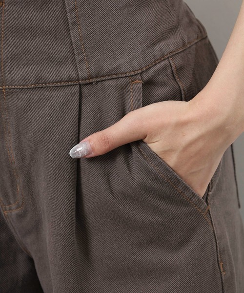 .WORKS(ドットワークス)の「.works 3個釦カラーワイドパンツ(デニムパンツ・レディース・カーキ/ブラック/ブラウン・61/64)」の14枚目の写真