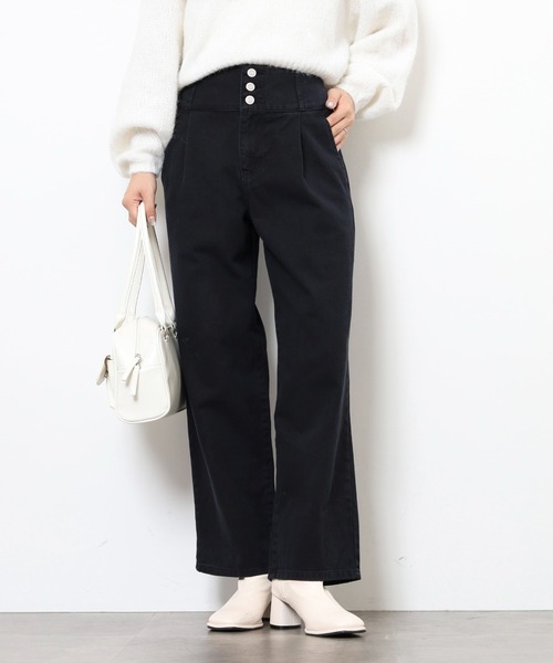 .WORKS(ドットワークス)の「.works 3個釦カラーワイドパンツ(デニムパンツ・レディース・カーキ/ブラック/ブラウン・61/64)」の17枚目の写真