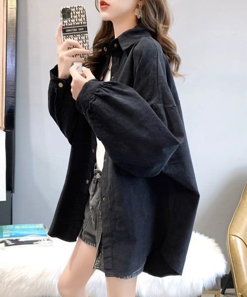 セール】オーバーサイズコーデュロイシャツ（シャツ/ブラウス）｜yuue