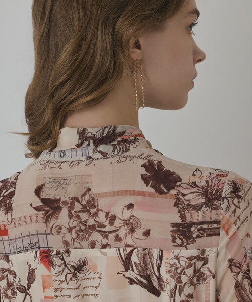 セール】ロゴフラワ－プリントボウタイワンピース（ワンピース