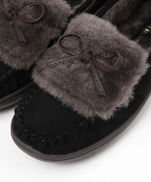 studio CLIP（スタディオクリップ）の「【撥水】リボンファーモカシン（モカシン/デッキシューズ・レディース・ライトグレー/ブラウン/ブラック・SMALL/MEDIUM/LARGE）」の14枚目の写真