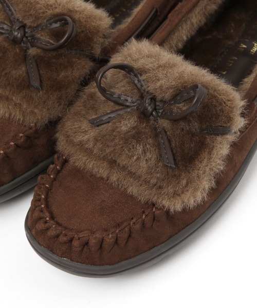 studio CLIP（スタディオクリップ）の「【撥水】リボンファーモカシン（モカシン/デッキシューズ・レディース・ライトグレー/ブラウン/ブラック・SMALL/MEDIUM/LARGE）」の18枚目の写真