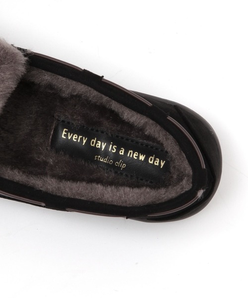 studio CLIP（スタディオクリップ）の「【撥水】リボンファーモカシン（モカシン/デッキシューズ・レディース・ライトグレー/ブラウン/ブラック・SMALL/MEDIUM/LARGE）」の20枚目の写真