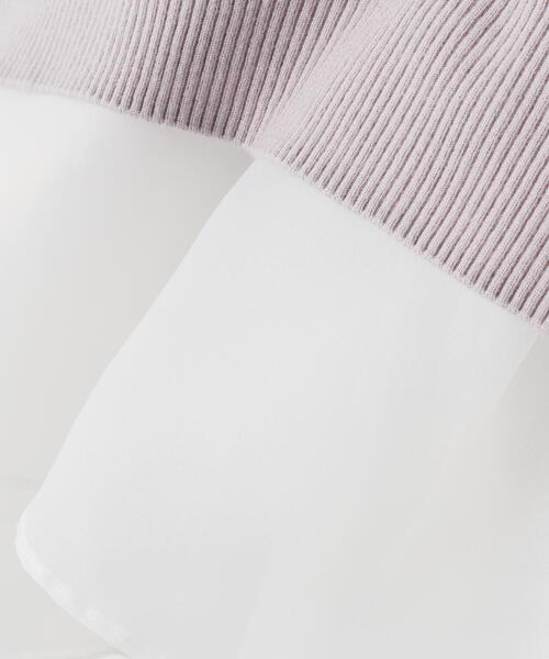 NATURAL BEAUTY BASIC(ナチュラルビューティーベーシック)の「◇オーガンドッキングスキッパーニット(ニット/セーター・レディース・ブラック/グレー系その他/オフホワイト・FREE)」の5枚目の写真