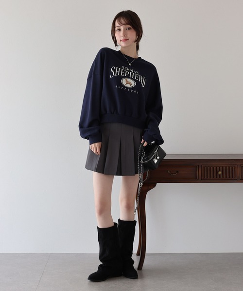 BLUEEAST(ブルーイースト)の「ゴールデンシェパード刺繍スウェット(スウェット・レディース・ネイビー/アイボリー/グレー・MEDIUM)」の10枚目の写真