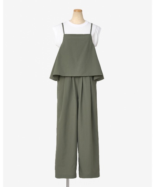 THOUSAND MILE（サウザンドマイル）の「[L's]CAMISOLE SALOPETTE HIGH AIR PERMEABILITY/キャミソールサロペット（サロペット/オーバーオール・レディース・ブラック/グレイッシュベージュ/セージグリーン/ブルー・FREE）」の13枚目の写真