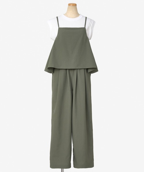 THOUSAND MILE（サウザンドマイル）の「[L's]CAMISOLE SALOPETTE HIGH AIR PERMEABILITY/キャミソールサロペット（サロペット/オーバーオール・レディース・ブラック/グレイッシュベージュ/セージグリーン/ブルー・FREE）」の20枚目の写真