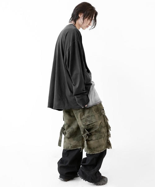 minsobi（ミンソビ）の「[プレミアムエディション]クラッシュミリタリーカーゴパンツ（カーゴパンツ・メンズ・カーキ・FREE）」の6枚目の写真