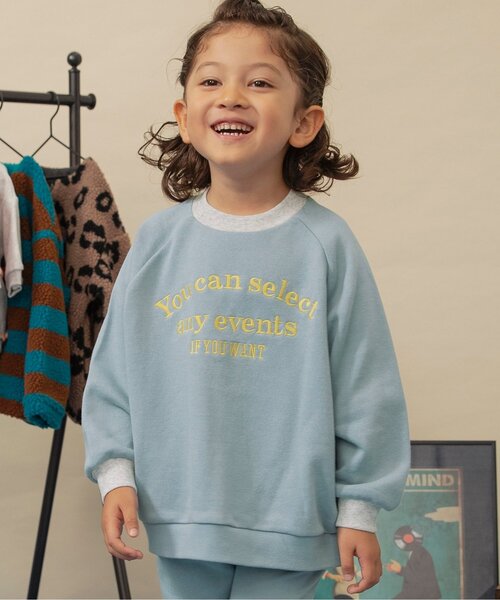 BREEZE（ブリーズ）の「【リンク/セットアップ可】カレッジバリエーショントレーナー_ジュニア対応（スウェット・キッズ・ブラック/アイボリー/サックスブルー/グリーン/レインボー/レッド/チャコール/イエロー・80/90/100/110/120/130/140/150）」の5枚目の写真