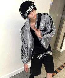 COSYHARU（コシハル）の「超軽ハイネックサイドトラックウィンドジャケット（ナイロンジャケット）」