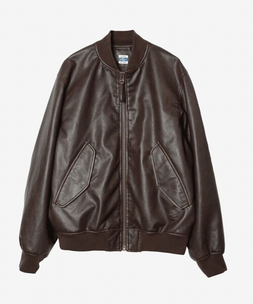 ARMY TWILL(アーミーツイル)の「【ARMY TWILL/アーミーツイル】Vegan Leather Blouson(ライダースジャケット・メンズ・ブラック/ブラウン・L/M)」の2枚目の写真