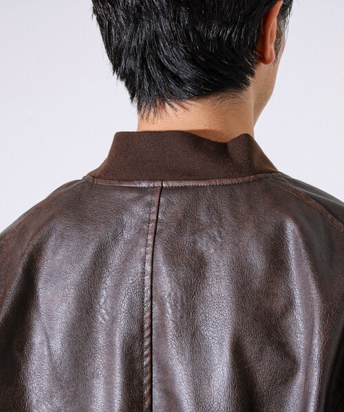 ARMY TWILL(アーミーツイル)の「【ARMY TWILL/アーミーツイル】Vegan Leather Blouson(ライダースジャケット・メンズ・ブラック/ブラウン・L/M)」の11枚目の写真