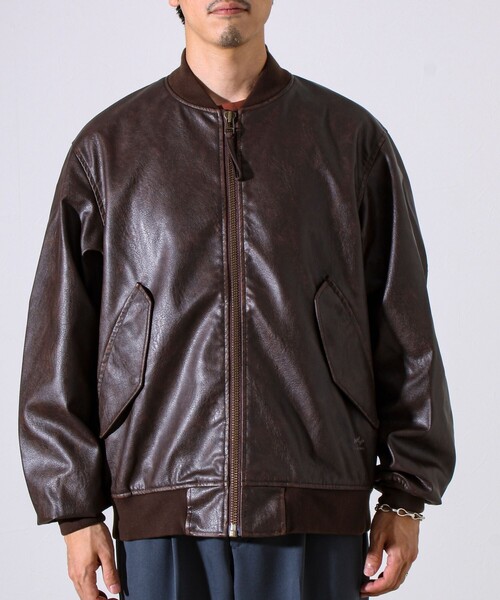 ARMY TWILL(アーミーツイル)の「【ARMY TWILL/アーミーツイル】Vegan Leather Blouson(ライダースジャケット・メンズ・ブラック/ブラウン・L/M)」の13枚目の写真