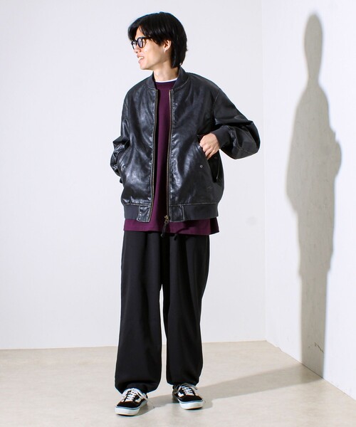 ARMY TWILL(アーミーツイル)の「【ARMY TWILL/アーミーツイル】Vegan Leather Blouson(ライダースジャケット・メンズ・ブラック/ブラウン・L/M)」の14枚目の写真