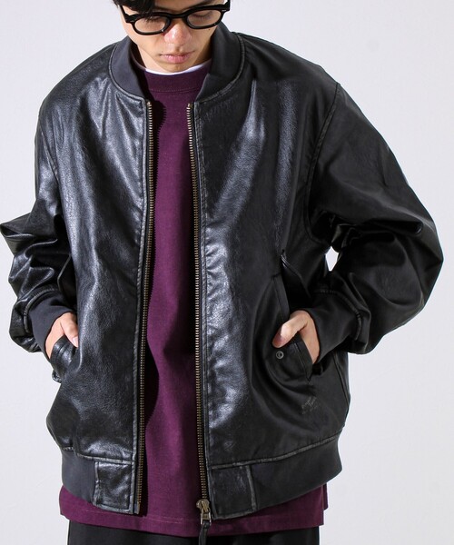 ARMY TWILL(アーミーツイル)の「【ARMY TWILL/アーミーツイル】Vegan Leather Blouson(ライダースジャケット・メンズ・ブラック/ブラウン・L/M)」の15枚目の写真