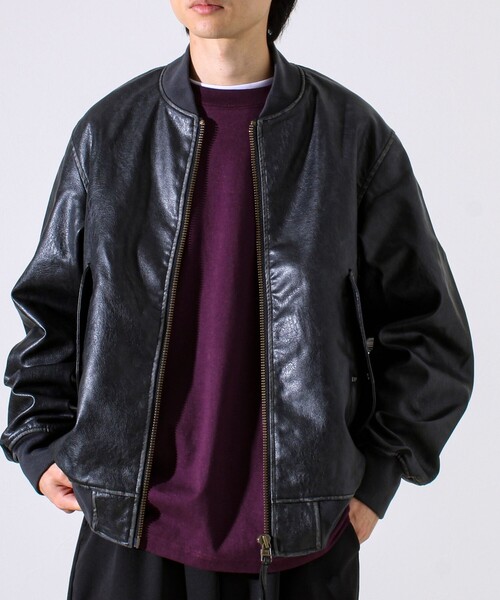 ARMY TWILL(アーミーツイル)の「【ARMY TWILL/アーミーツイル】Vegan Leather Blouson(ライダースジャケット・メンズ・ブラック/ブラウン・L/M)」の16枚目の写真
