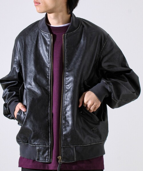 ARMY TWILL(アーミーツイル)の「【ARMY TWILL/アーミーツイル】Vegan Leather Blouson(ライダースジャケット・メンズ・ブラック/ブラウン・L/M)」の18枚目の写真