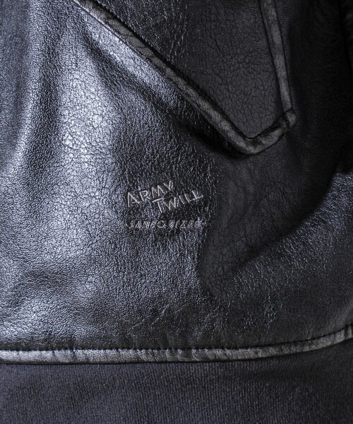 ARMY TWILL(アーミーツイル)の「【ARMY TWILL/アーミーツイル】Vegan Leather Blouson(ライダースジャケット・メンズ・ブラック/ブラウン・L/M)」の21枚目の写真