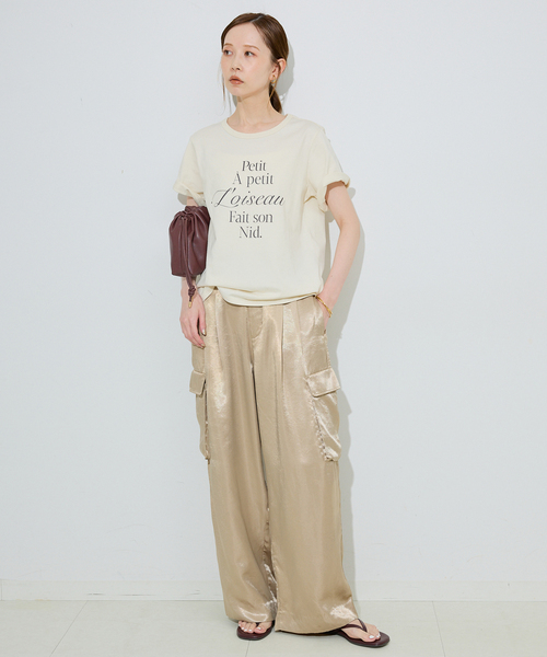 SLOBE IENA（スローブイエナ）の「《追加3》SLOBE 3WAY スムース巾着バッグ（クラッチバッグ・レディース・ブラック/ボルドー・FREE）」の20枚目の写真